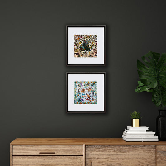 Avustralyalı Koala & Avustralya Canlıları Beyaz İpek Tablo 32"