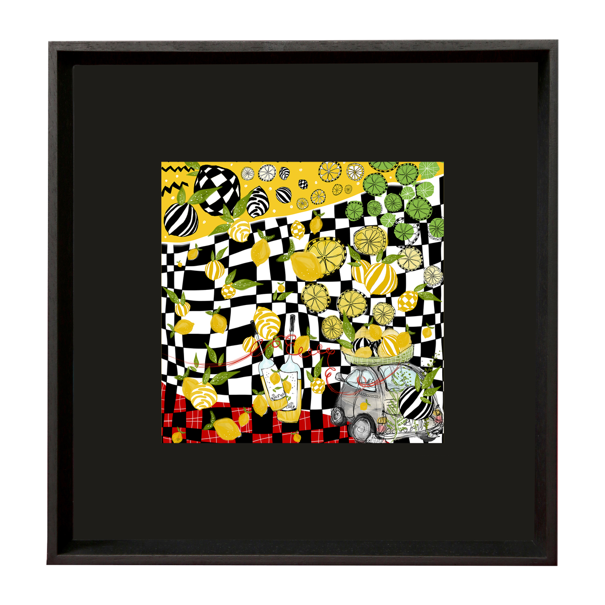 Sorrento Limoncello Silk Painting 32"