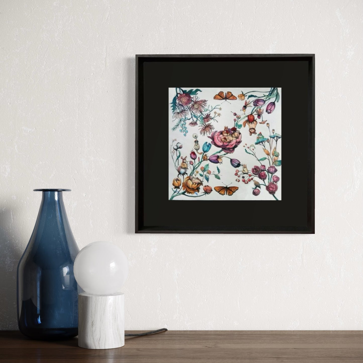 Tales of Flowers İçi İpek Ahşap Tablo