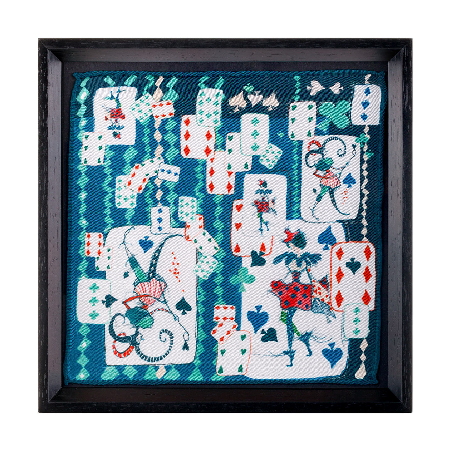 Las Vegas White Framed Silk Scarf