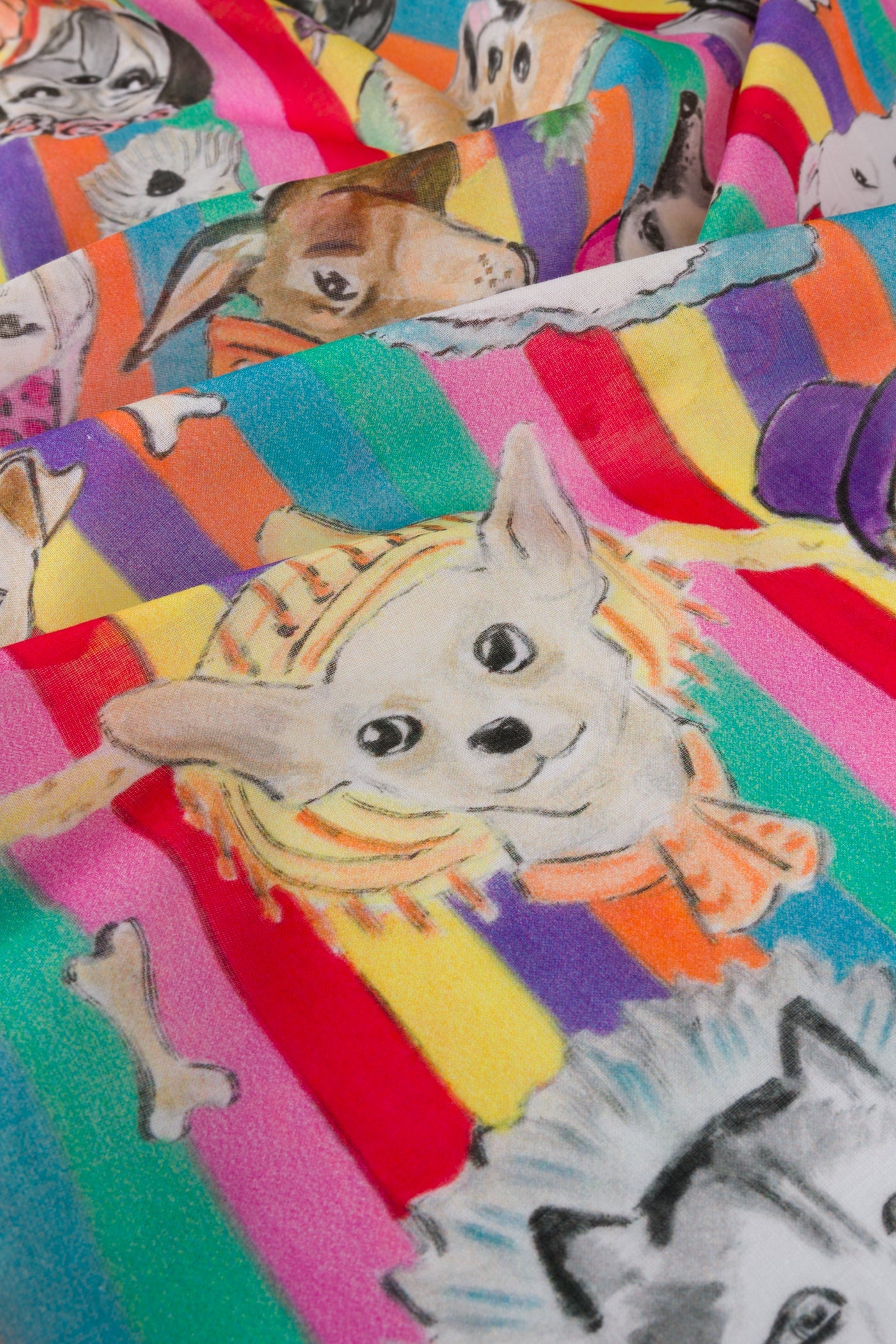 Our Best Friends Cotton Scarf – Rainbow
