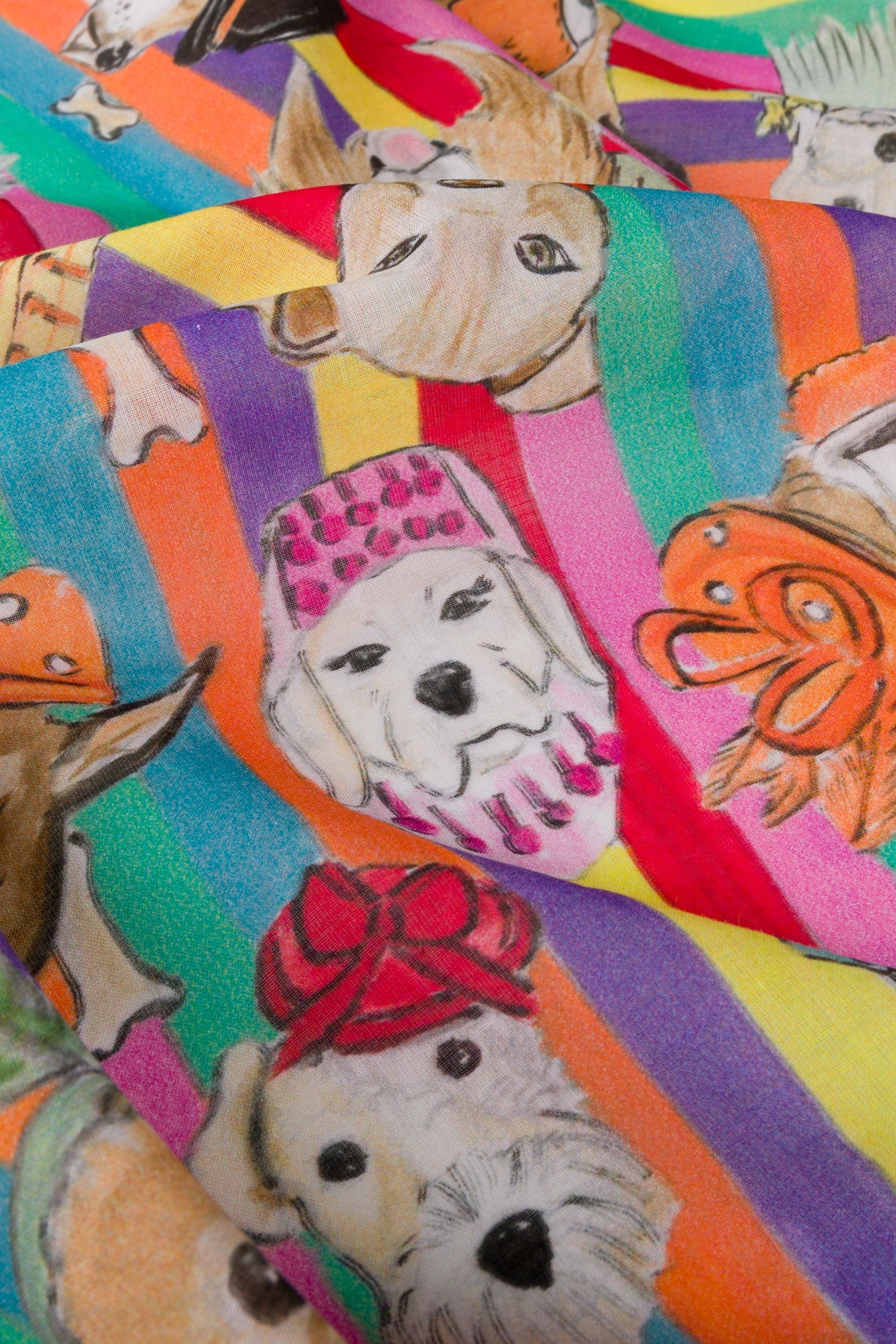 Our Best Friends Cotton Scarf – Rainbow