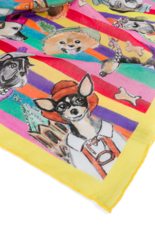 Our Best Friends Cotton Scarf – Rainbow
