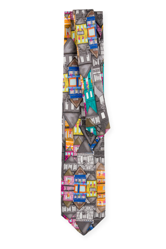 Fransa Alsace Evleri İpek Kravat