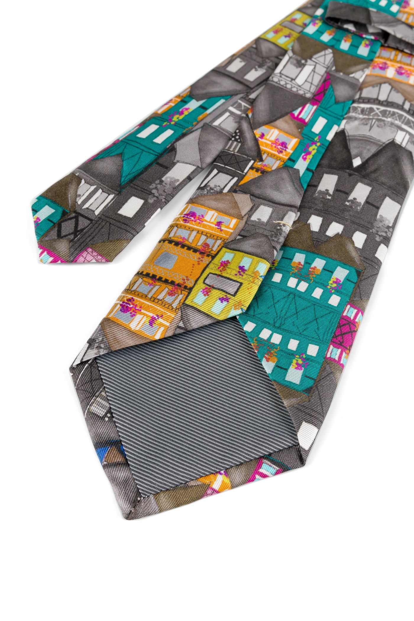 France Alsace Houses Silk Tie