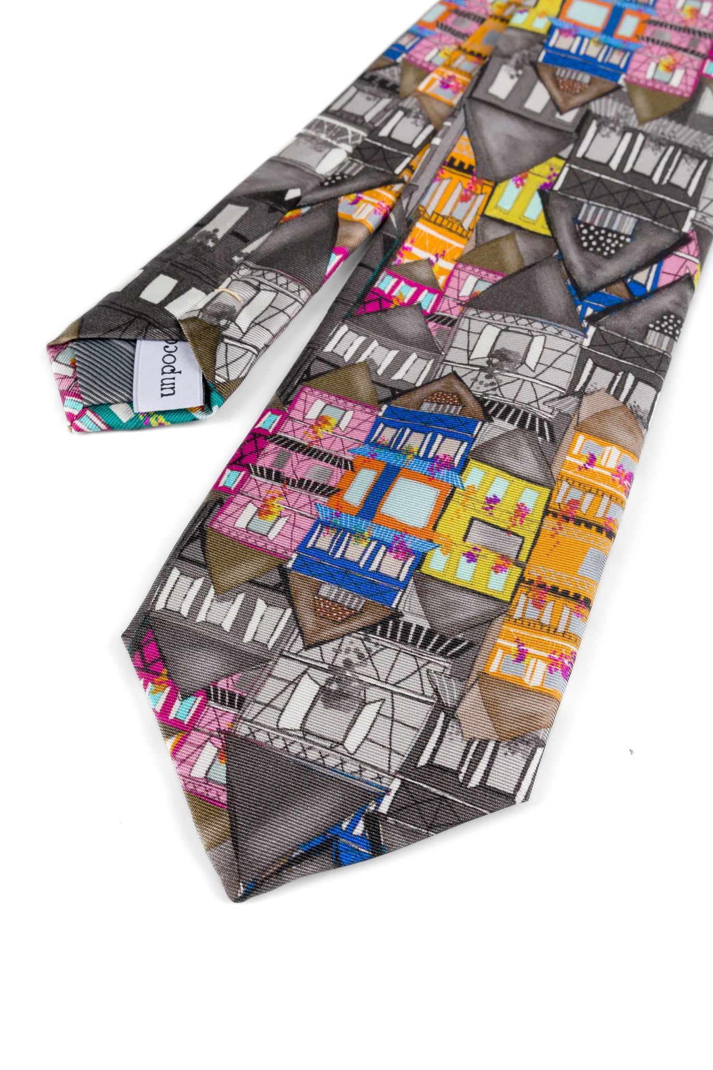 France Alsace Houses Silk Tie