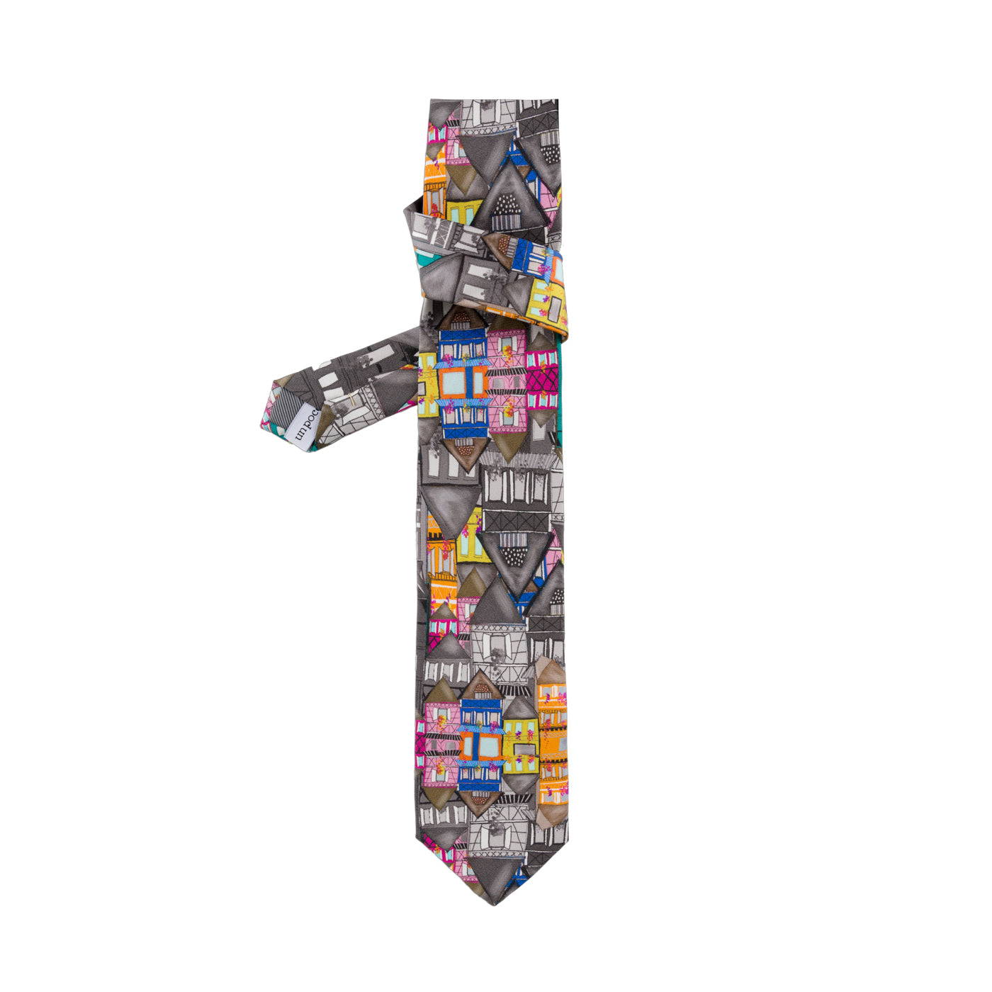 France Alsace Houses Silk Tie