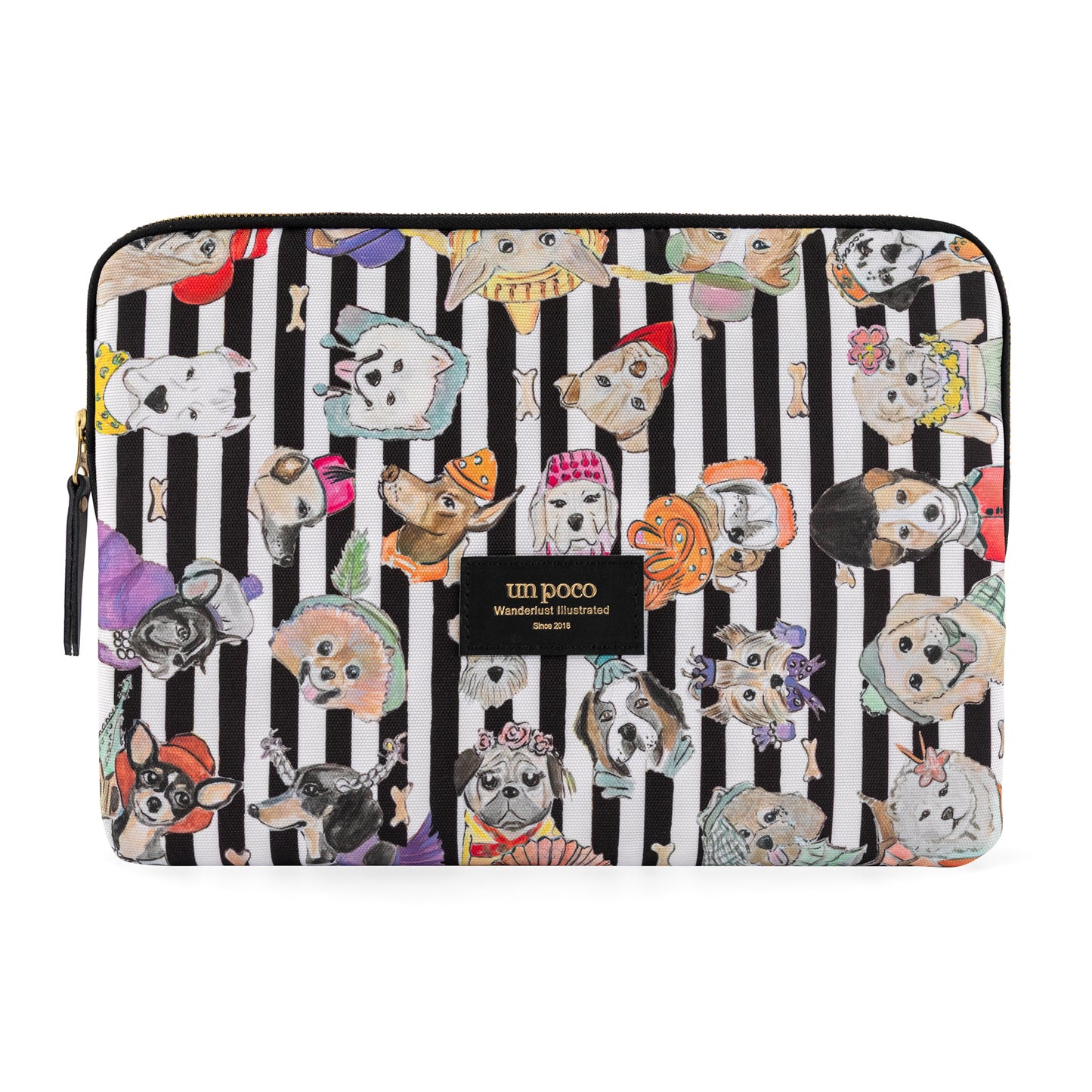 Dog Patterned Laptop Sleeve 13"
