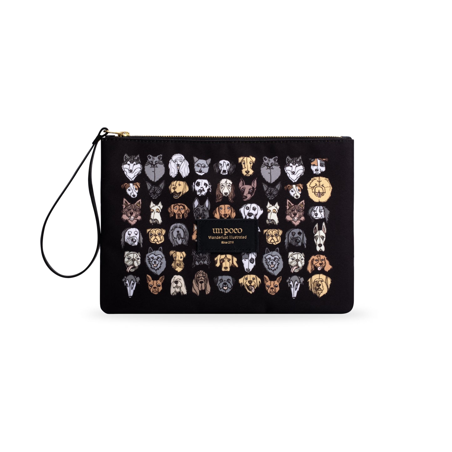 Dog Patterned Pouch Bag