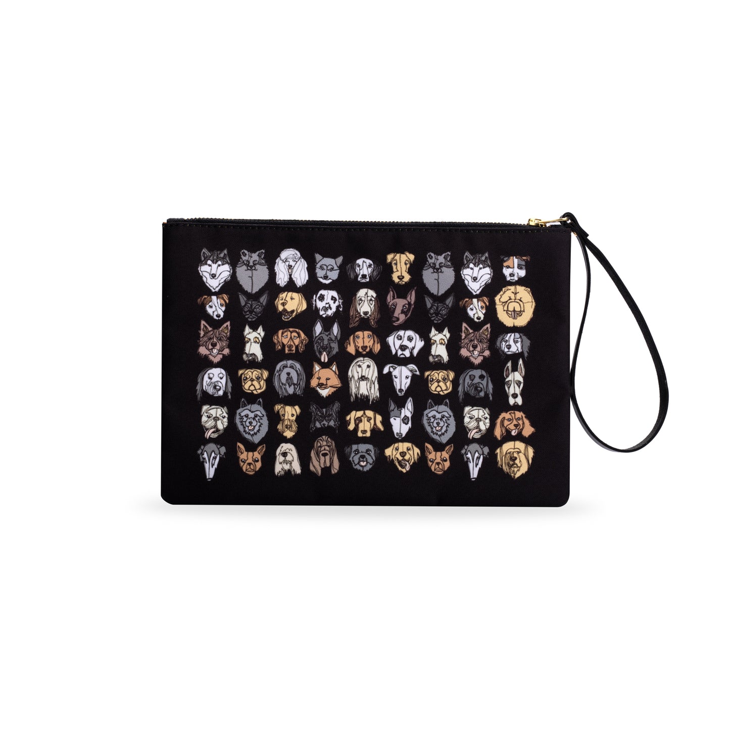 Dog Patterned Pouch Bag