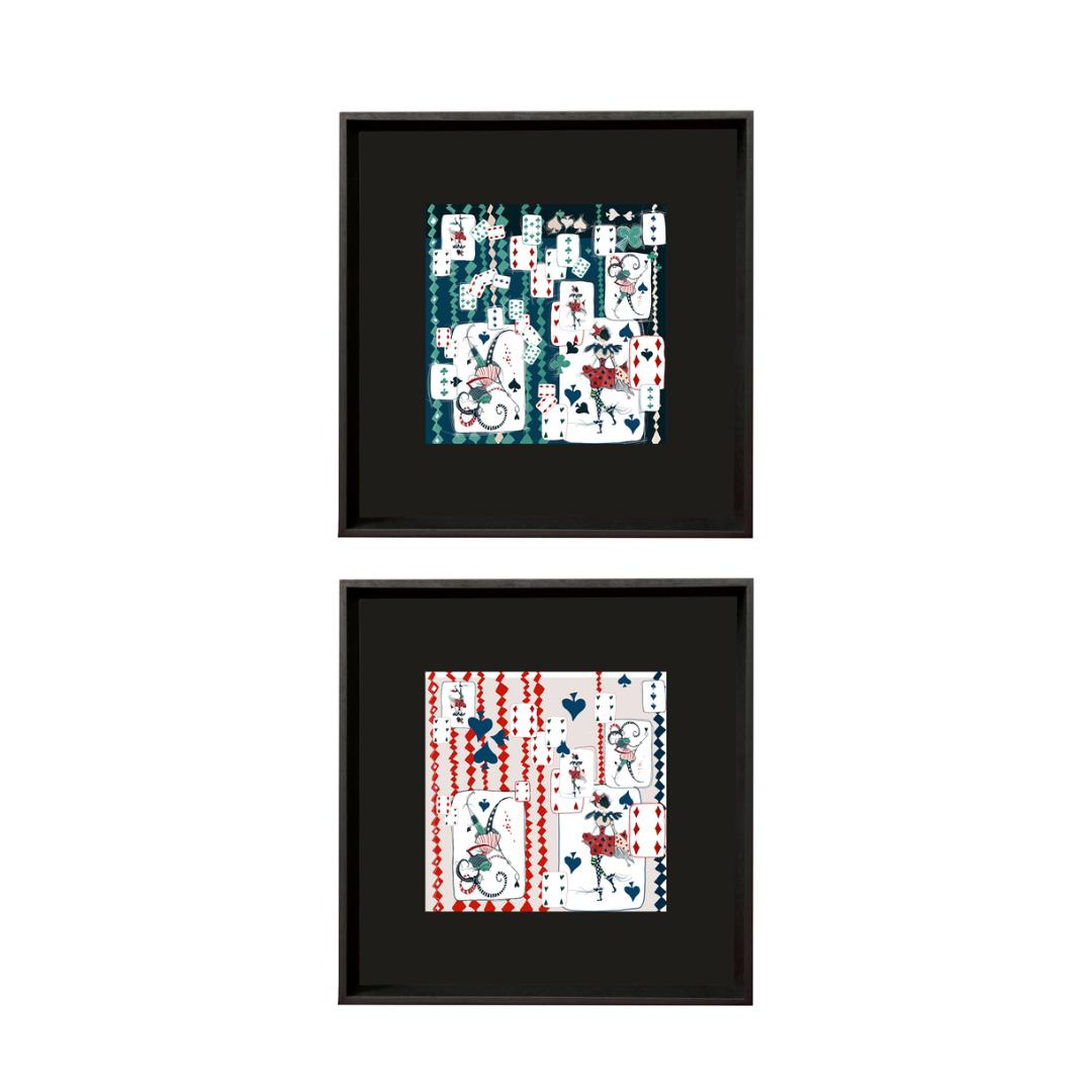 Hawaii & Amalfi White Framed Silk Scarf Set