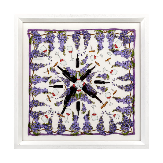 Fransız Bordeaux Şarapları İpek Siyah Tablo