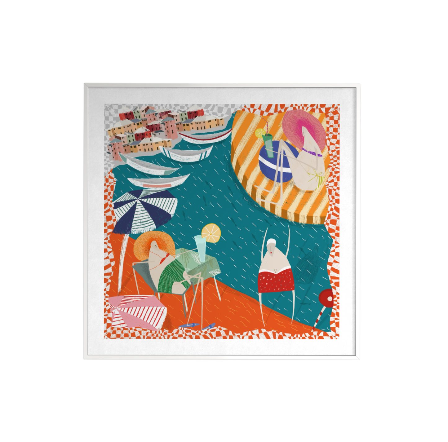 Amalfi Beach Life Fine Art Print