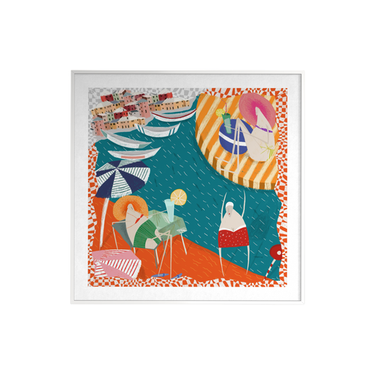 Amalfi Beach Life Fine Art Baskı