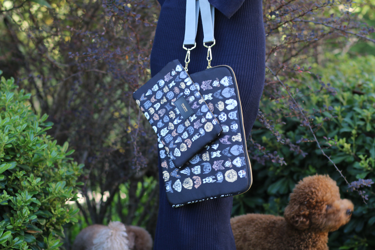 Dog Pattern Portfolio Bag 