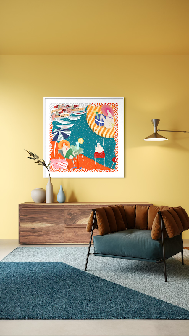 Amalfi Beach Life Fine Art Print
