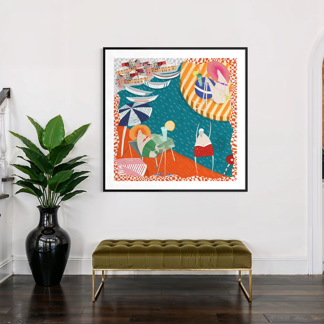 Amalfi Beach Life Fine Art Print