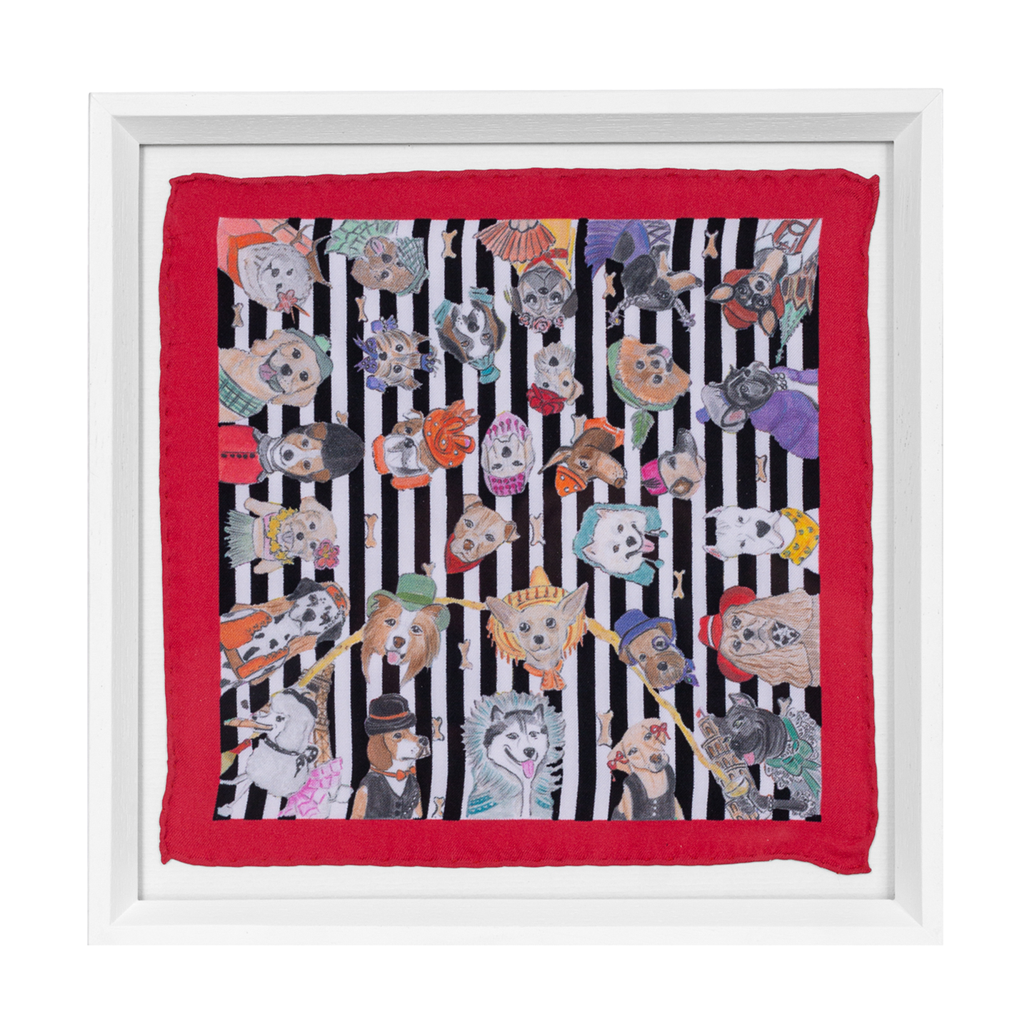 My Best Friend Black Framed Silk Scarf