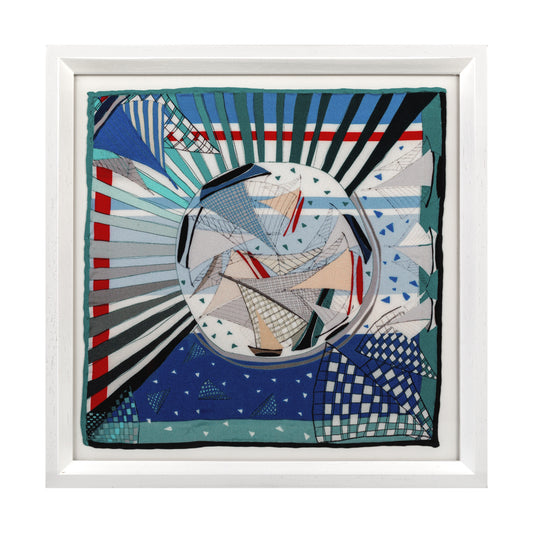 France Les Bravades Festival Black Framed Silk Scarf