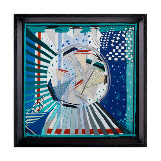 Colesseum Italy White Framed Large Silk Scarf