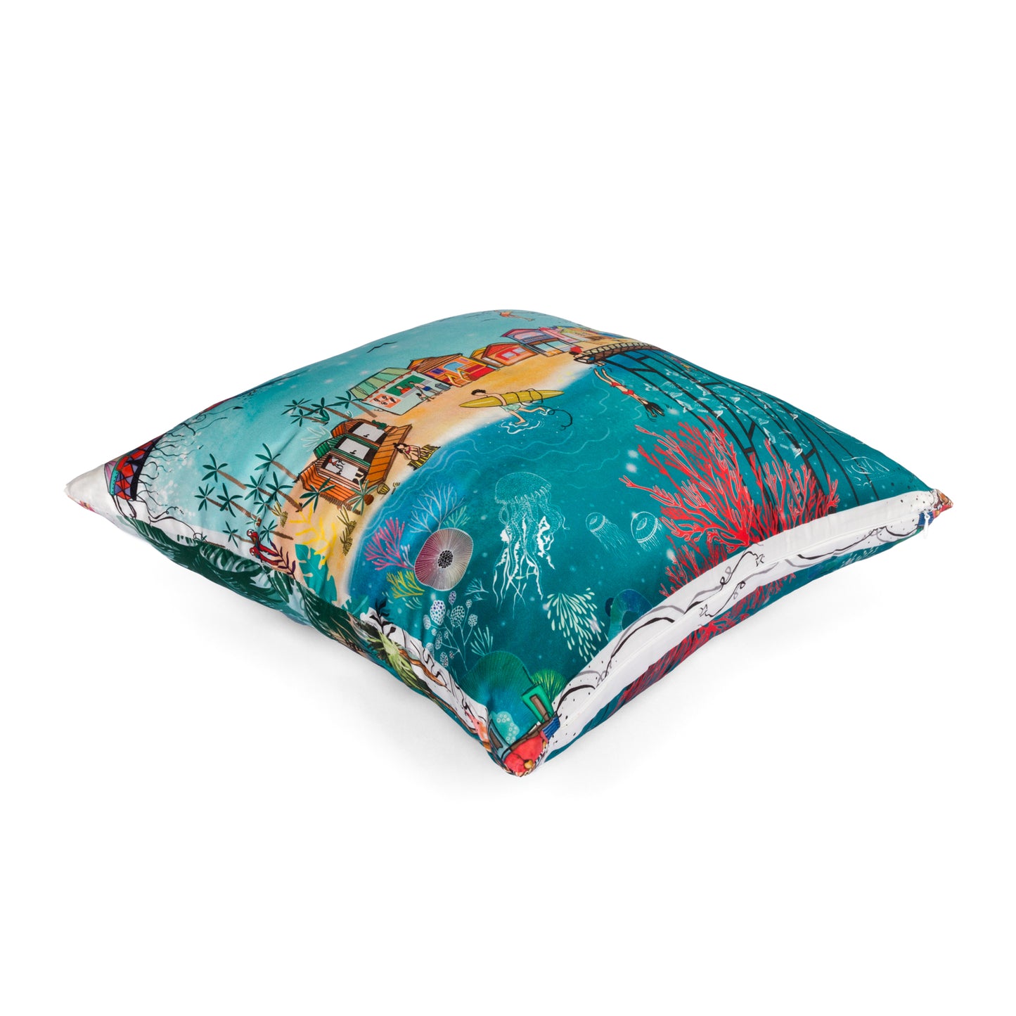 Hawaiian Beaches Silk Decorative Pillow