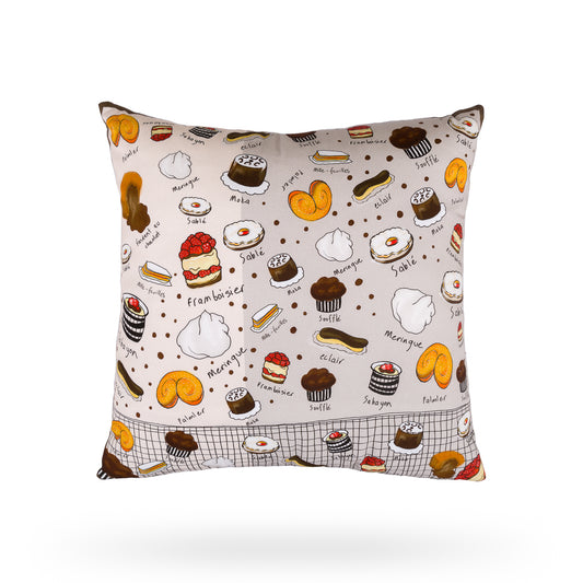 French Desserts Decorative Pillow