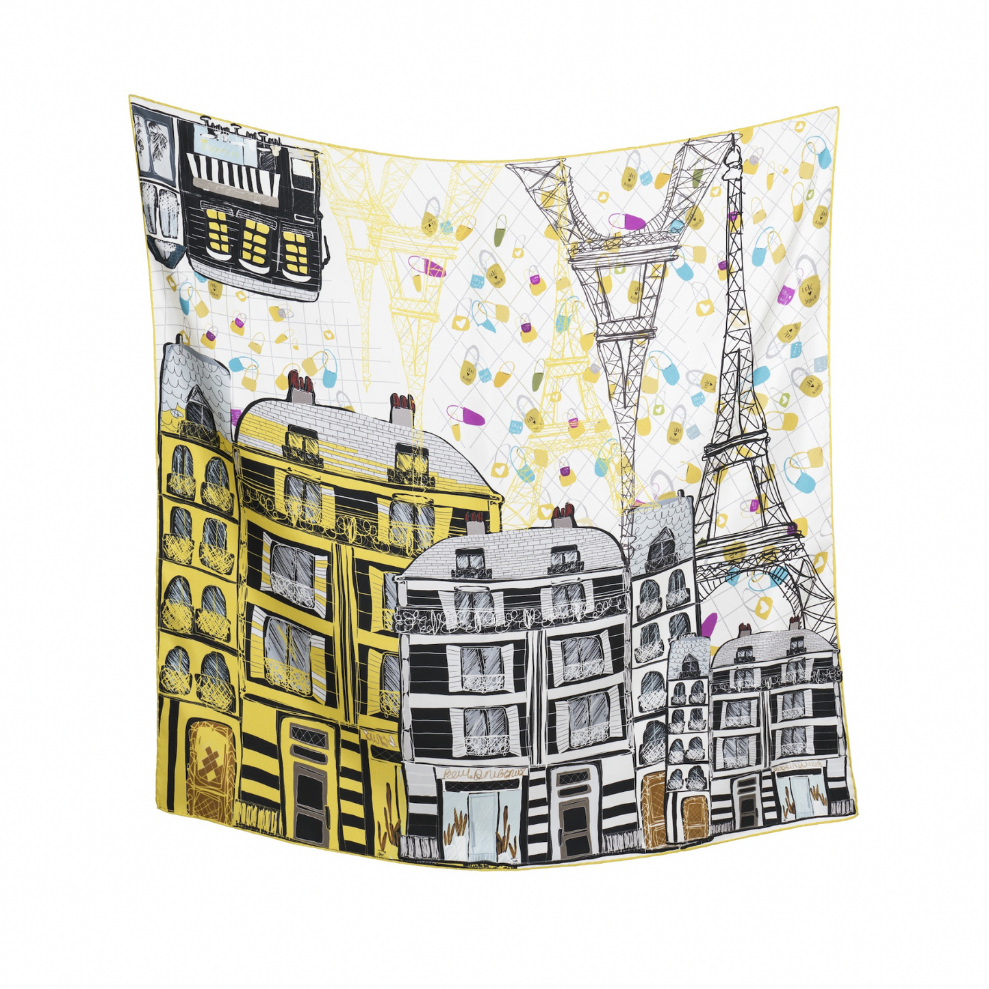 Paris Love Lock Bridge İpek Fular