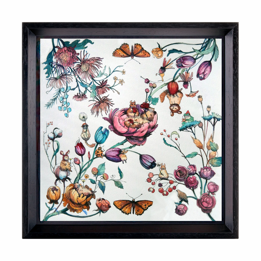 Tales of Flowers İçi İpek Ahşap Tablo