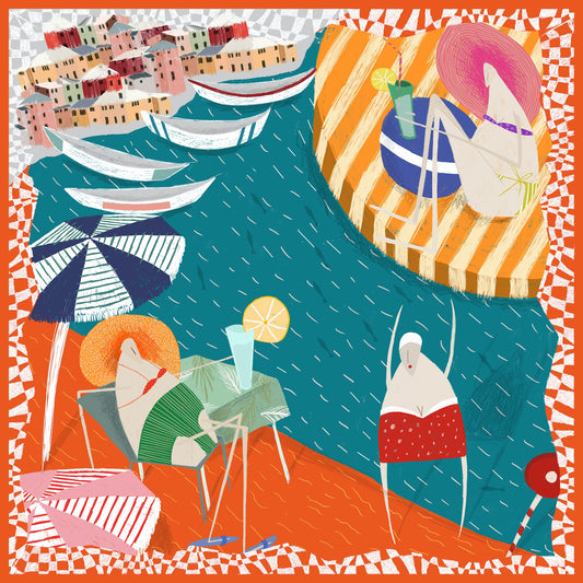 Amalfi Beach Pamuk Eşarp / Pareo