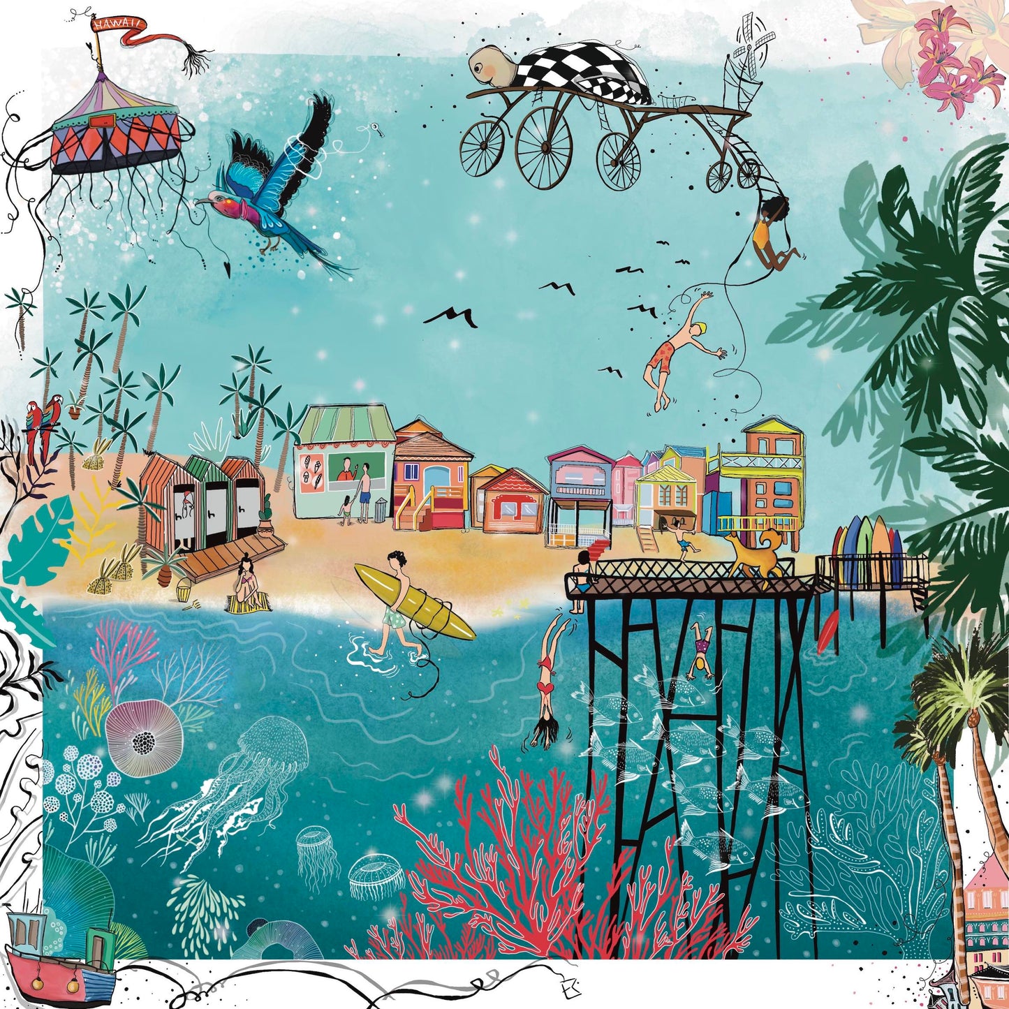 Hawaii Beach Pamuk Eşarp / Pareo (Kopya)