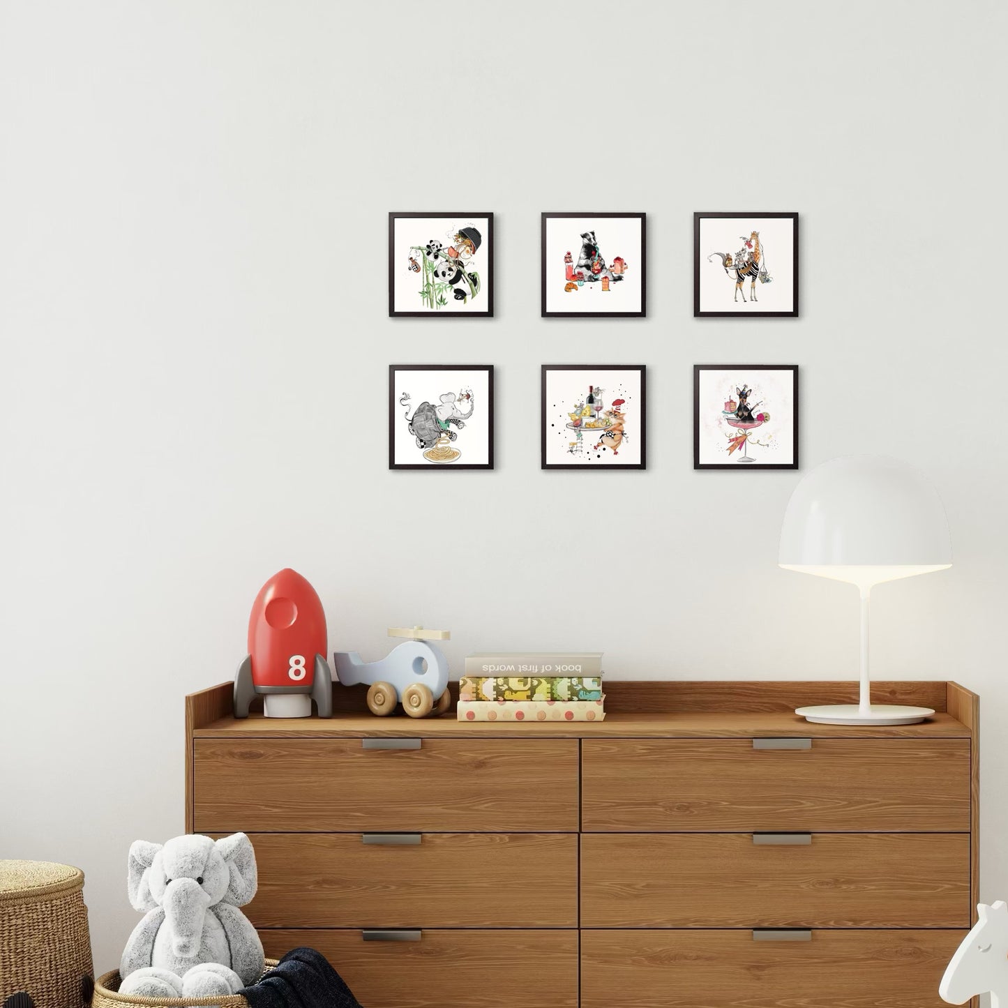 Mamma Mia Baskılı Ahşap Dokulu Tablo Set 6