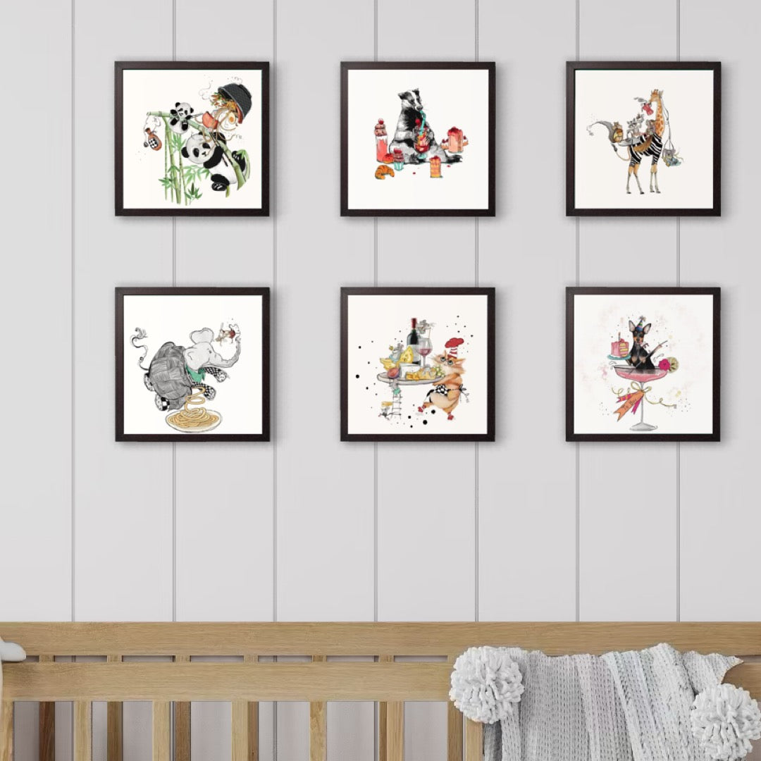Mamma Mia Baskılı Ahşap Dokulu Tablo Set 6